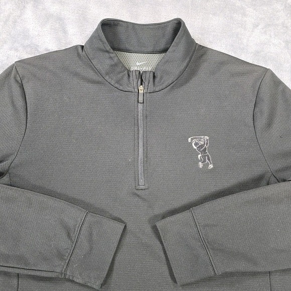 Nike UV Victory 1/4 Zip Pullover Women M Black Standard Dri Fit Golf Embroidered - Picture 2 of 10